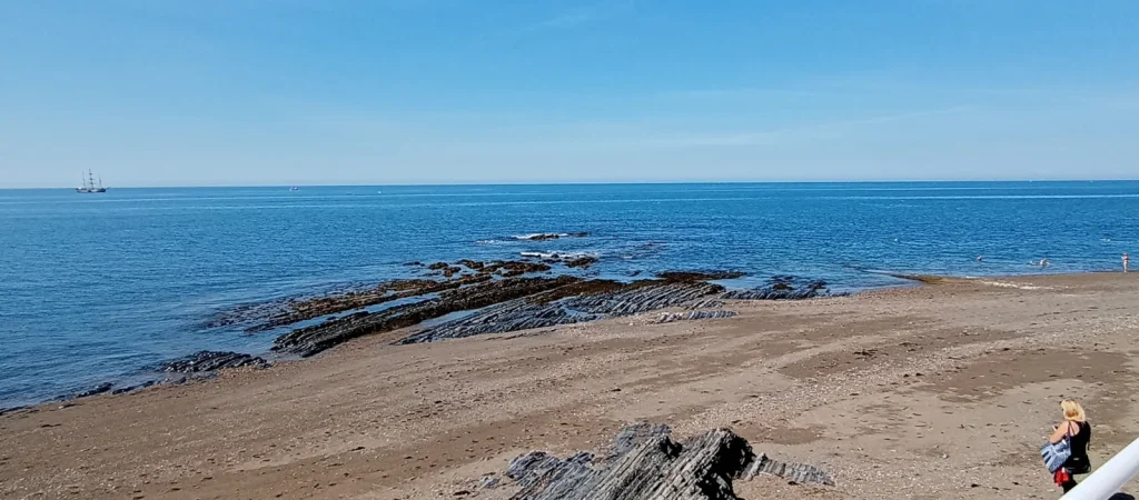 View across sea from Aberystwyth