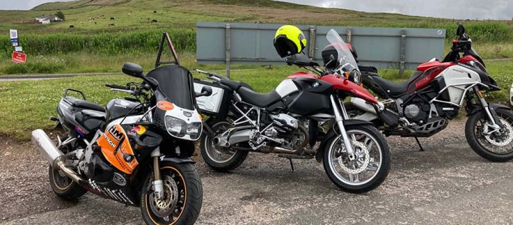 Bikes parked at Lunch stop