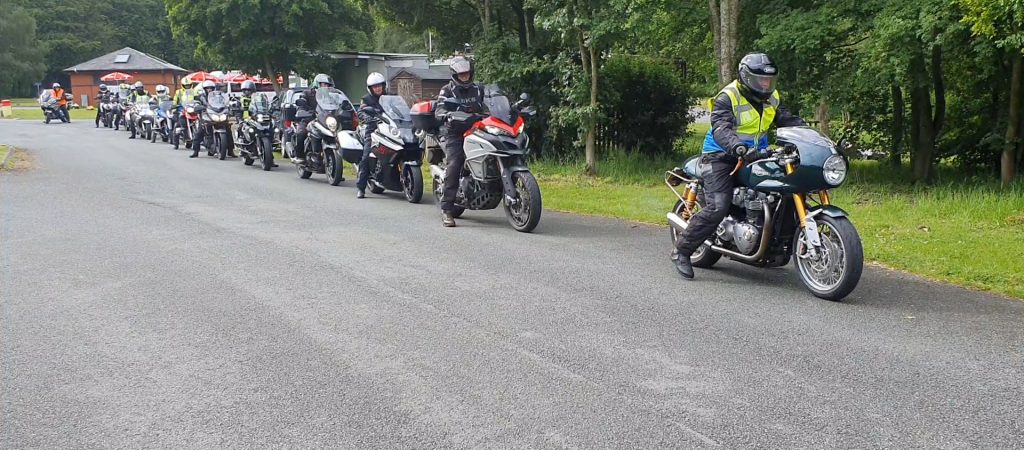 Bikes leaving Montford Bridge